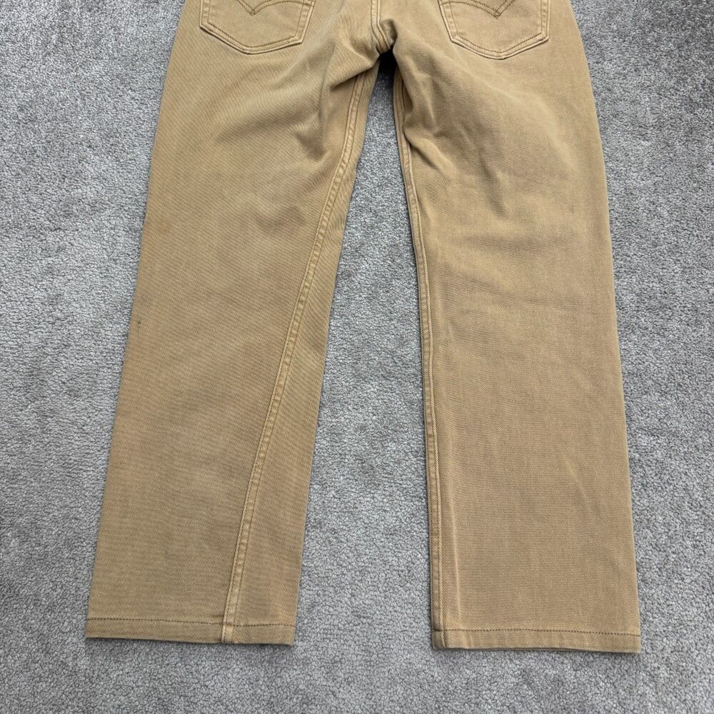 Levi's 514 Straight Leg Denim Jeans Mens 30x27 Khaki Brown Cotton Casual Stretch - Picture 5 of 16